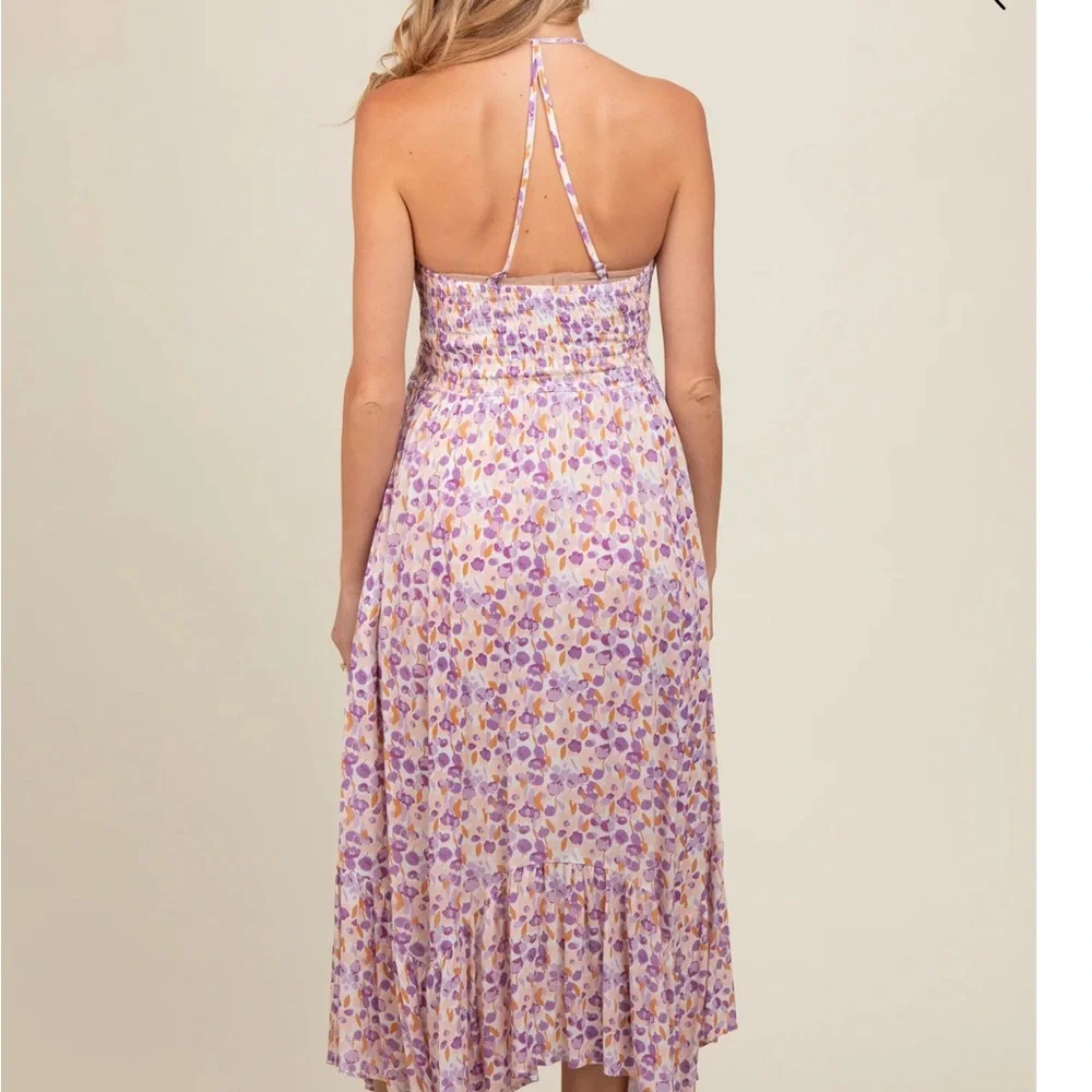 Pinkblush floral maternity dress with pockets - Picture 4 of 5